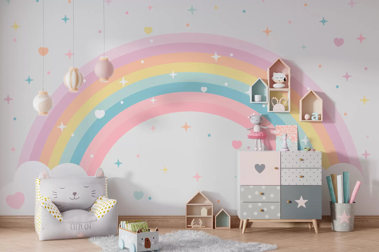 Фотообои флизелиновые Styleo Радуга w08109 400х250 см Разноцветный