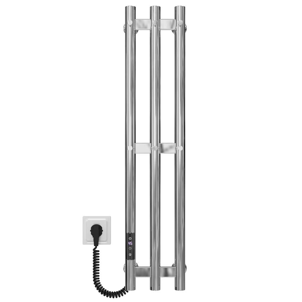 Полотенцесушитель электрический Deffi Zara П3 JD03 левое подключение нержавеющая сталь 140х800 см Хром (A.CL.80.14.3.E.C.L.1)