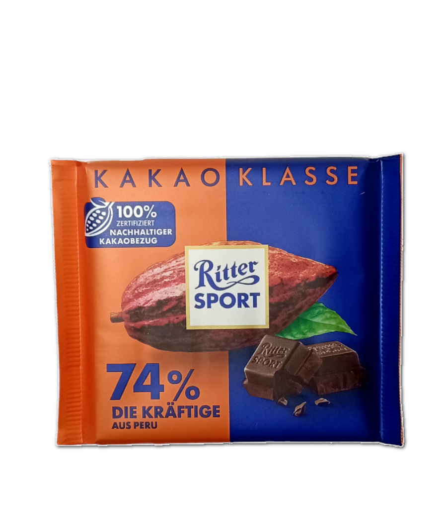 Чорний шоколад Ritter Sport 74% 100 г (57568)