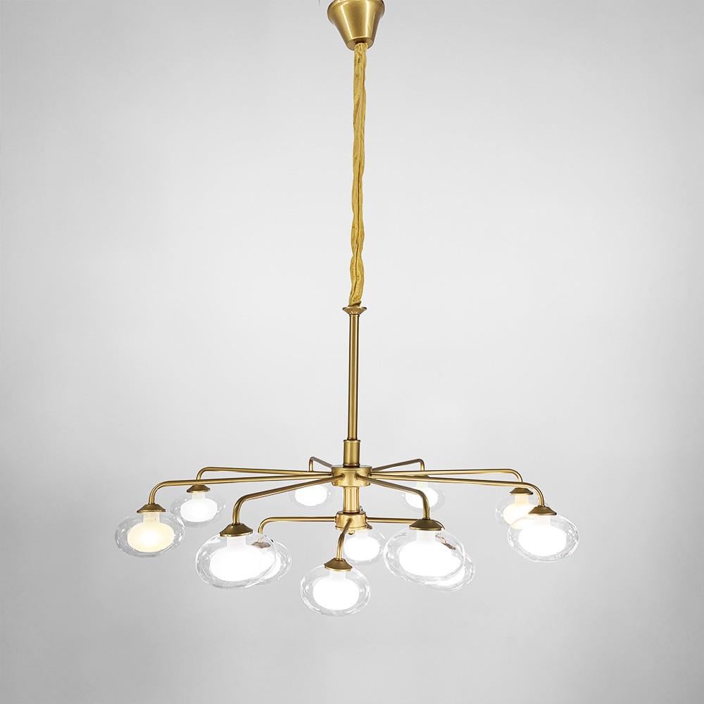 Люстра на 12 двойных плафонов Золотой (H962/12) Люстра на 12 двойных плафонов Золотой (H962/12)