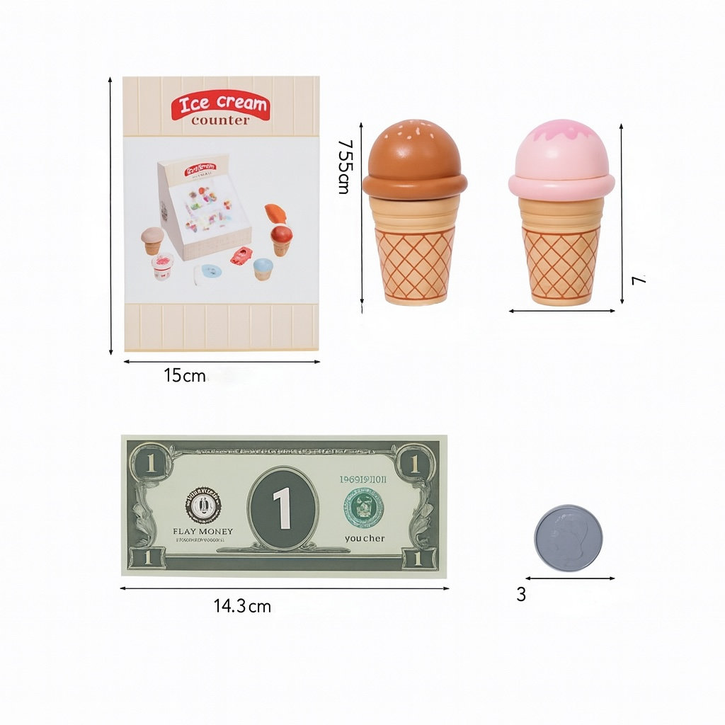 Дитячий ігровий набір Ice Cream Counter Морозиво дерев'яний (132) - фото 6 Дитячий ігровий набір Ice Cream Counter Морозиво дерев'яний (132) - фото 6