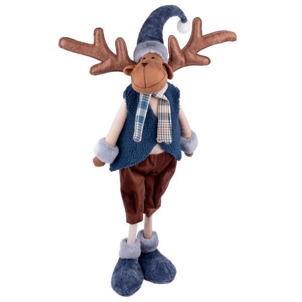 Мягкая игрушка новогодняя Novogod'ko Олень в жилете 68 см (974644)