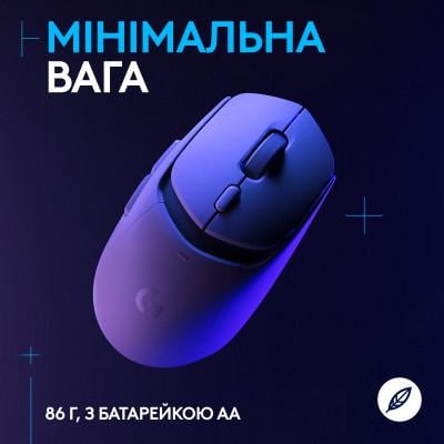 Комп'ютерна мишка Logitech G309 Lightspeed Wireless/Bluetooth White (910-007207) - фото 5