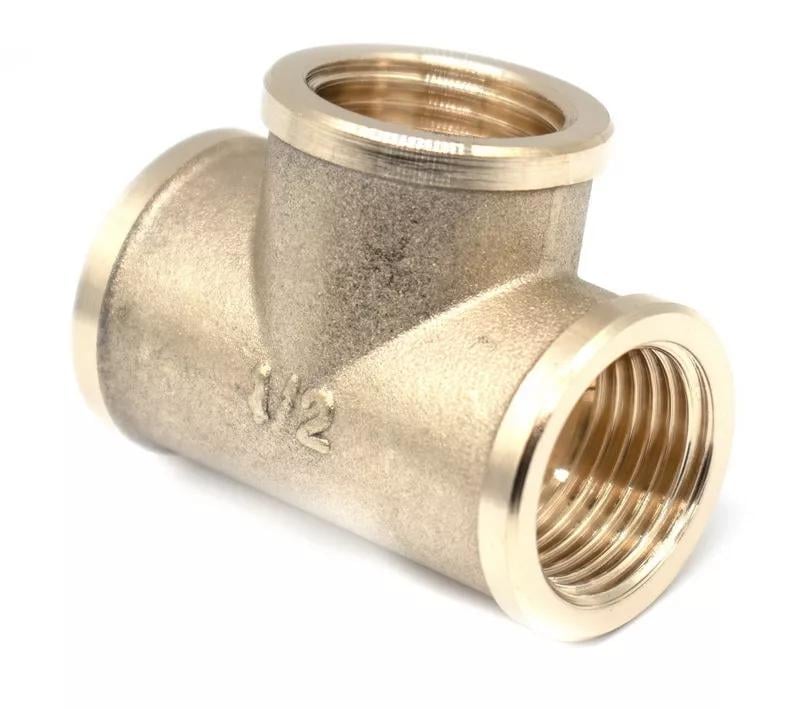 Трійник Wezer SQ-1043314 латунь внутрішня-внутрішня-внутрішня 1/2" (155286)