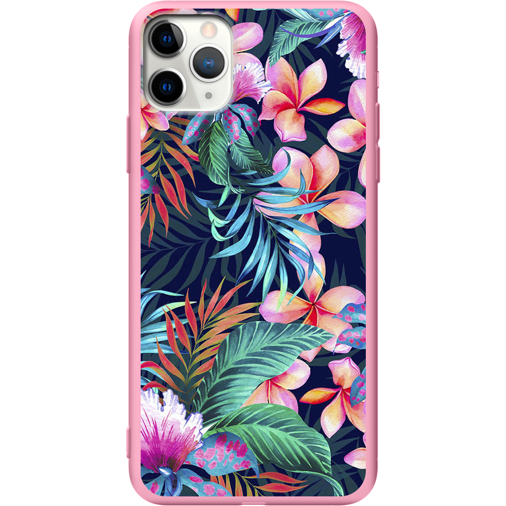 Чехол Boxface iPhone 11 Pro flowers in the tropics Розовый силикон (38189-up1971-43043)