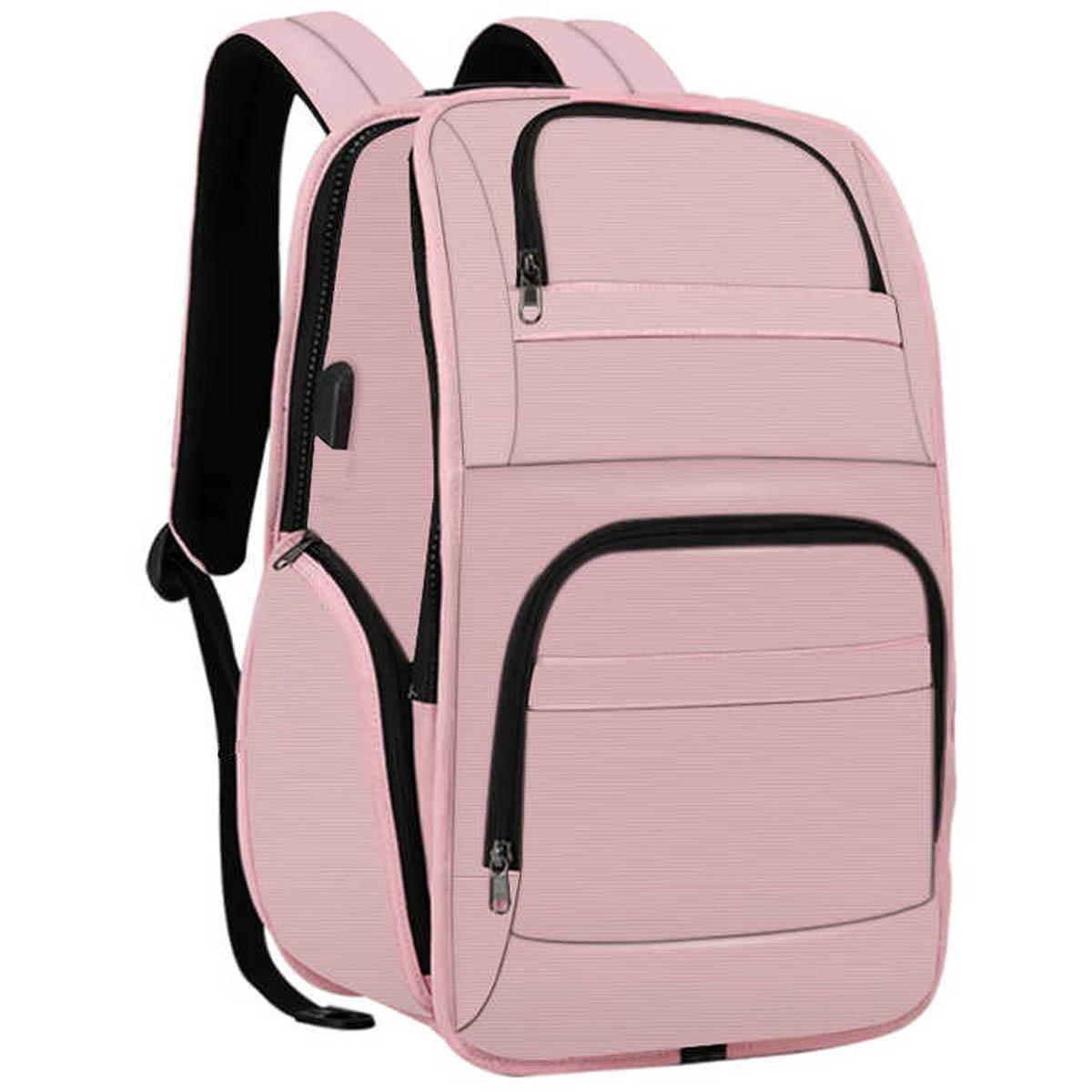 Городской рюкзак Tigernu T-B3852 для ноутбука 17" с USB 25 л Розовый (TGN-T-B3852-2321)