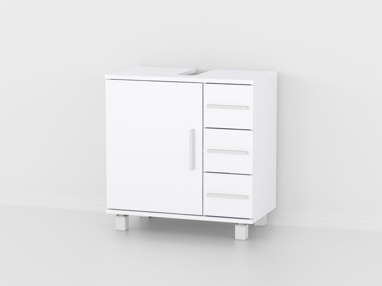 Тумба под умывальник My Room FV-52 с 3 ящиками и дверцой 600x608x330 мм Белый (430987427479827498778962874)
