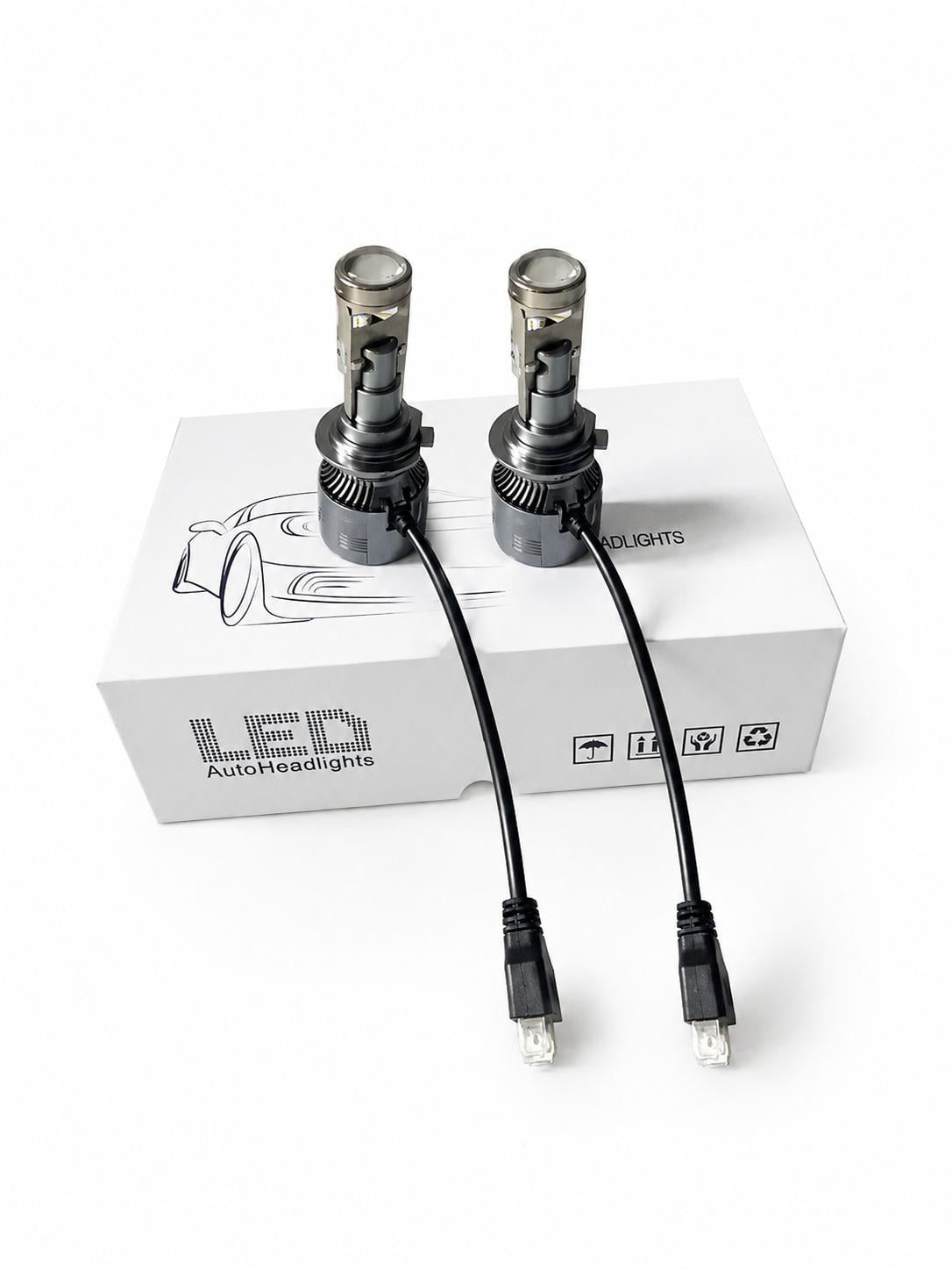 Комплект LED линз для авто A80 H7 6000K Bi-LED (S60GQ)