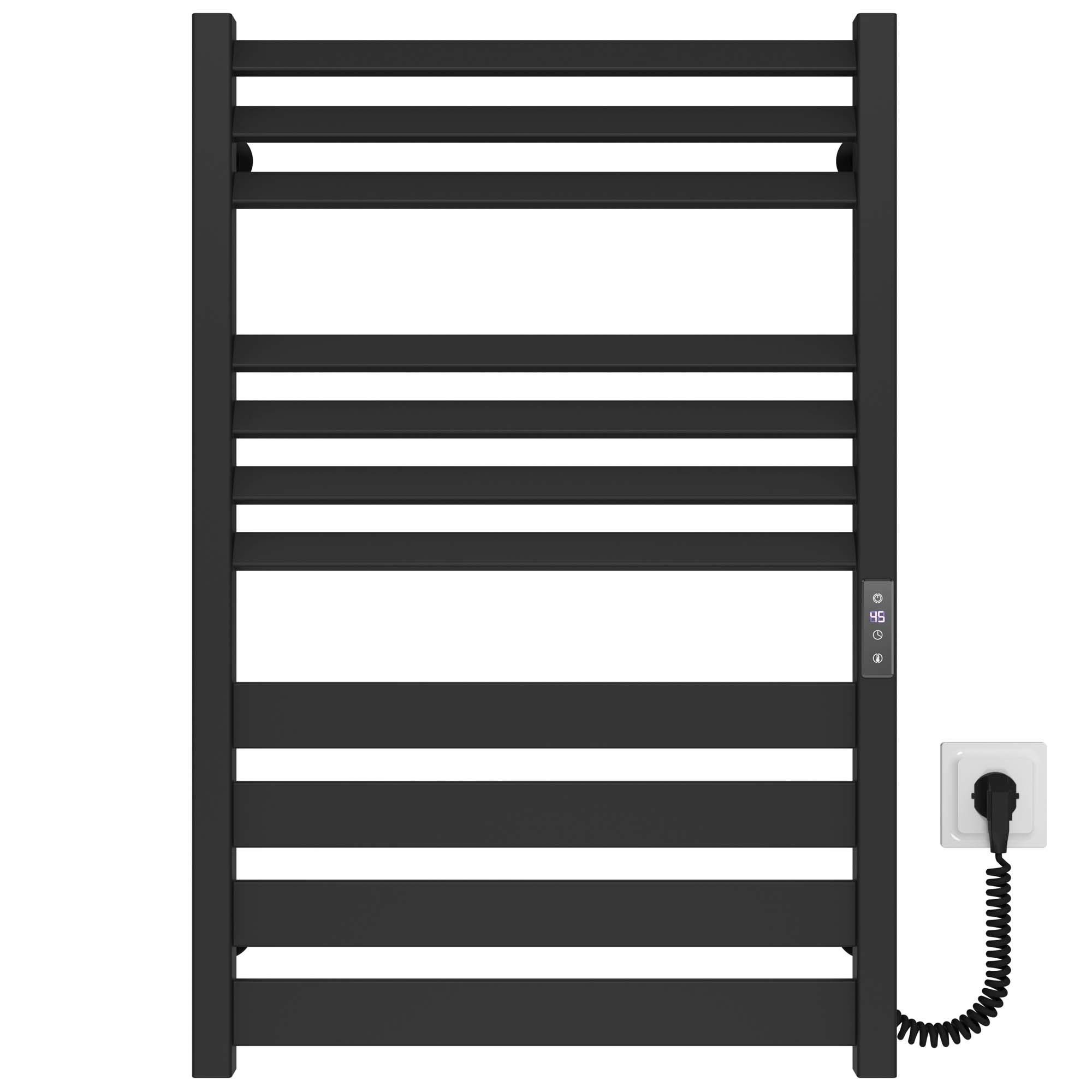 Рушникосушарка електрична Deffi Diamant П11 JD04 праве підключення нержавіюча сталь 500х800 мм Чорний (A.DT.80.50.11.E.B.R.2)