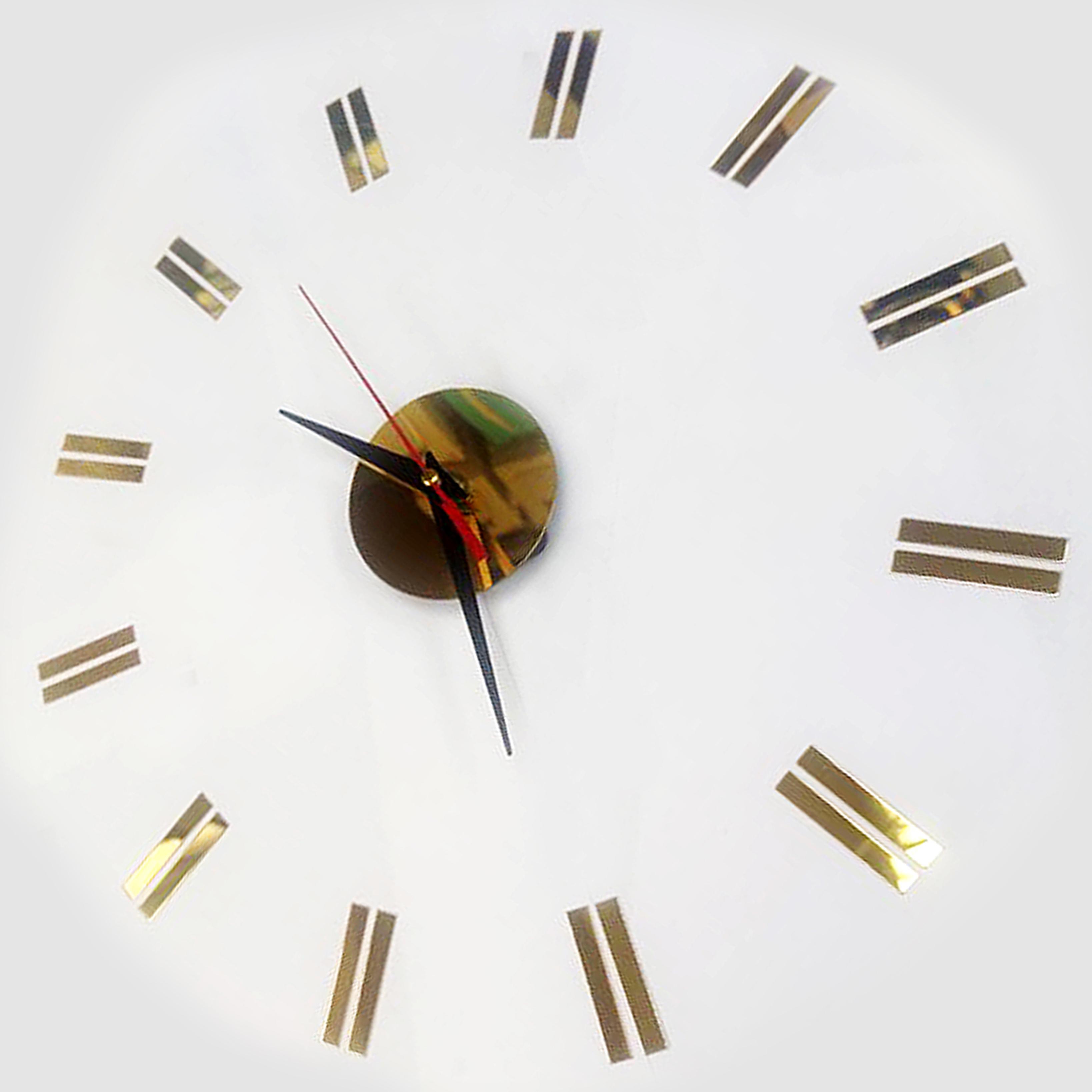 Часы настенные с зеркальным 3D-эффектом Dual стикеры 40х40 см (1013361)