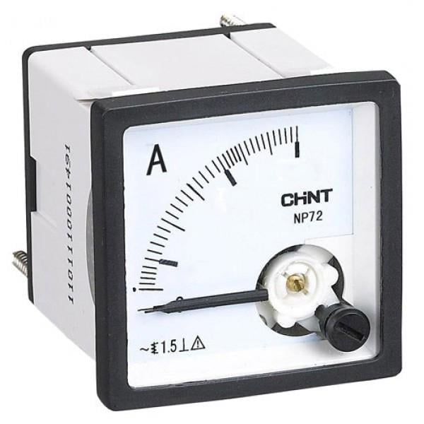 Амперметр трансформаторного включения CHINT NP72-A 500/1000/5A 500A 72x72 мм (761853)