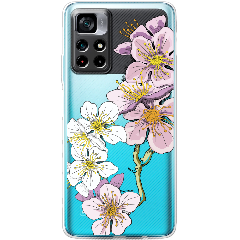 Чохол BoxFace Poco M4 Pro 5G Cherry Blossom Прозорий силікон (43742-cc4-43742)