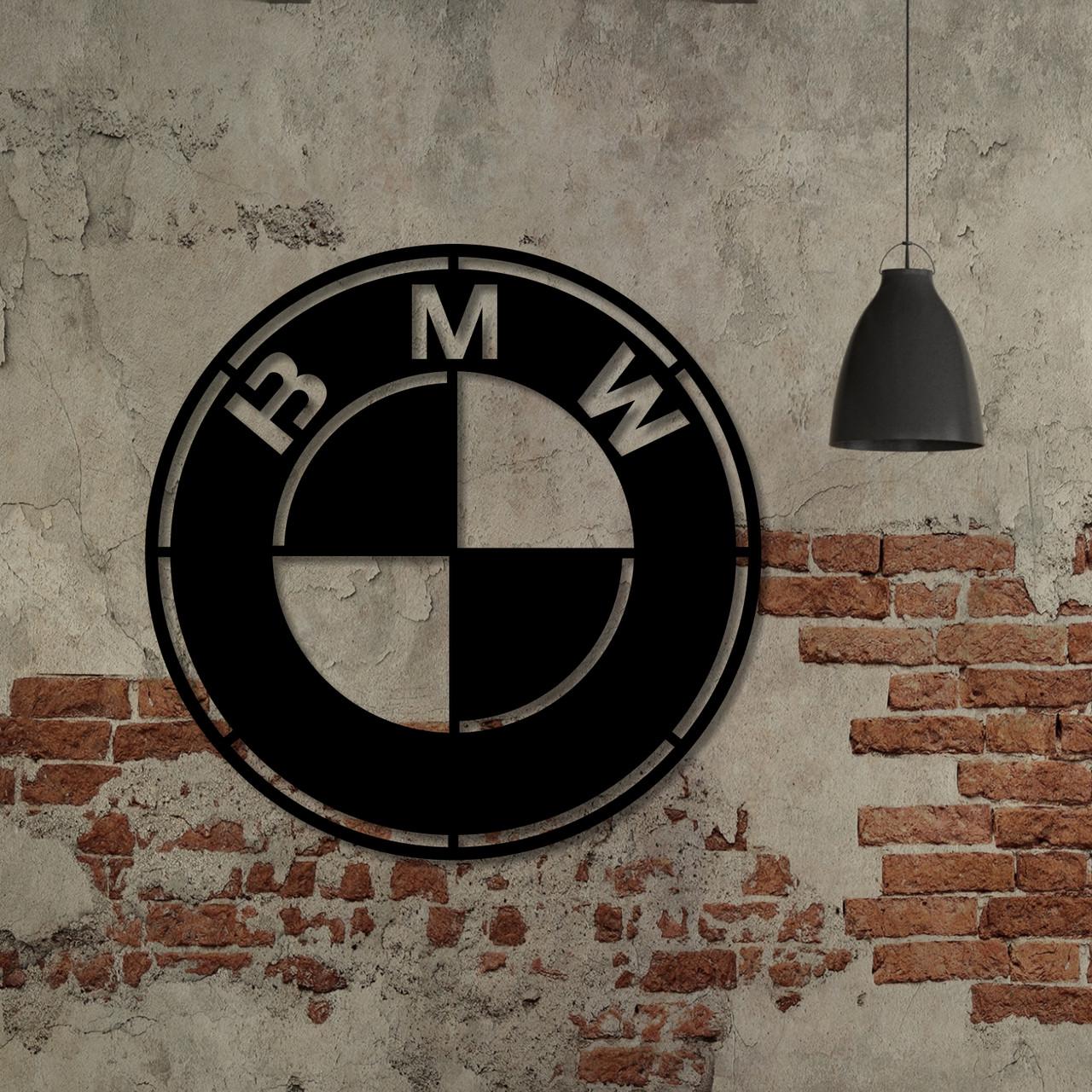Декор настенный BMW деревянный Декор настенный BMW деревянный
