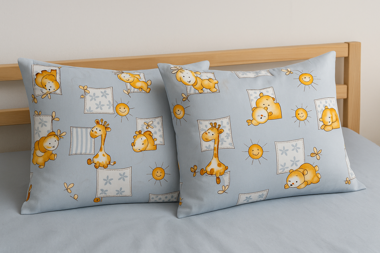 Наволочка Бязь Голд Люкс Жирафы 50х50 см 2 шт. (G-26088)