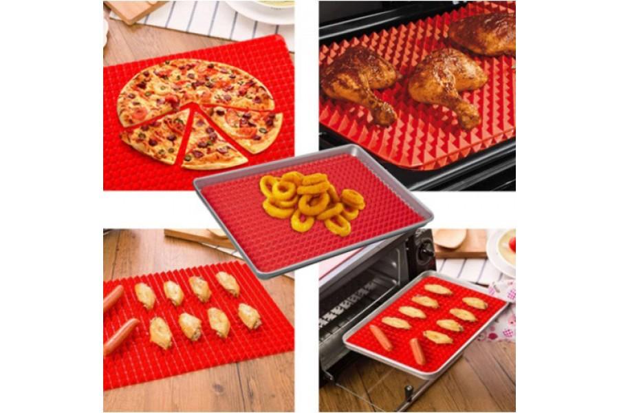 Силиконовый коврик для выпечки пирамидка Silicone Poast Pan 40х28 см (152597) - фото 3 Силиконовый коврик для выпечки пирамидка Silicone Poast Pan 40х28 см (152597) - фото 3