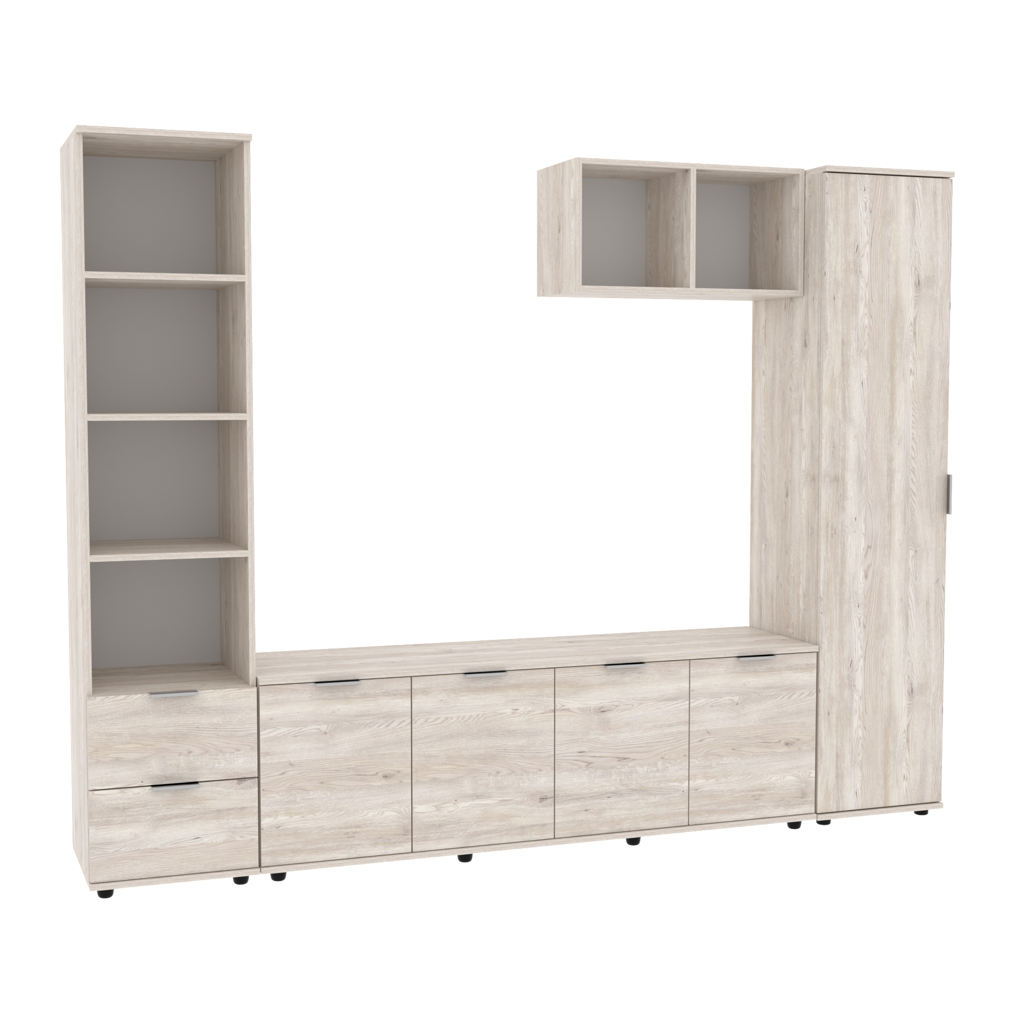 Стенка в гостиную Ketrin-2 2440х425х1880 мм Самоа дымчатый Стенка в гостиную Ketrin-2 2440х425х1880 мм Самоа дымчатый