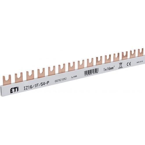 Шина питания ETI Fork IZ 16/1F/54 16 мм2 1P 1 м 54-модульная (2921092)