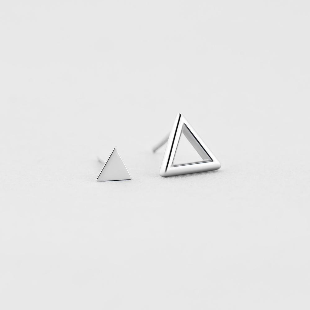 Серебряные серьги Minimal Стиль минимализма (5014)