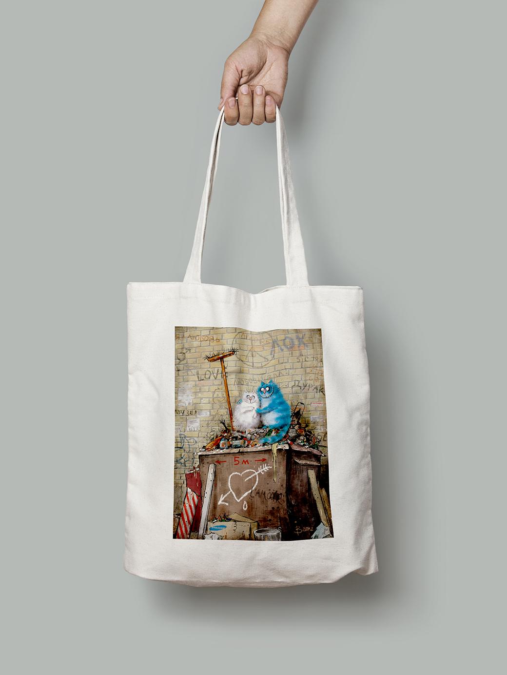 Эко-сумка Любовь на мусорке шопер (rinaz_2012065536002_Bag)