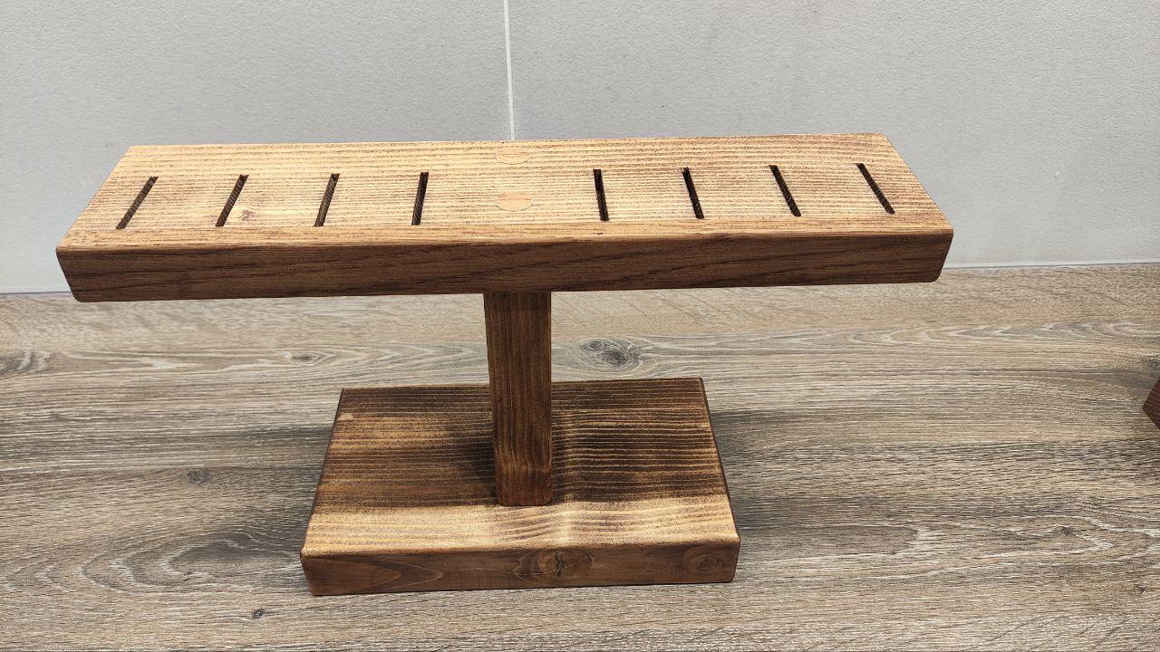 Подставка деревянная для 8-ми ножей 32х19х11 см Темное дерево (24972857) - фото 4