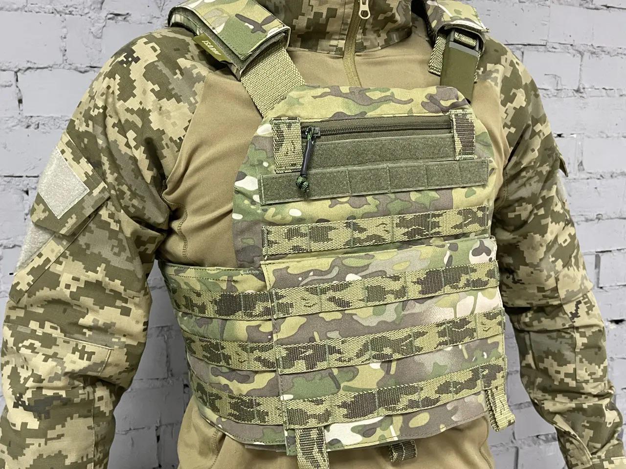 Жилет ISARM розвантажувальний військовий із системою Molle Multicam (PLT-069)