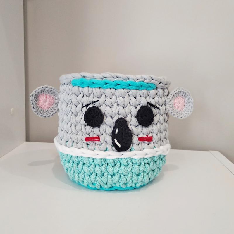 Вязаная корзина для игрушек 11х11 см (23559-Нов)