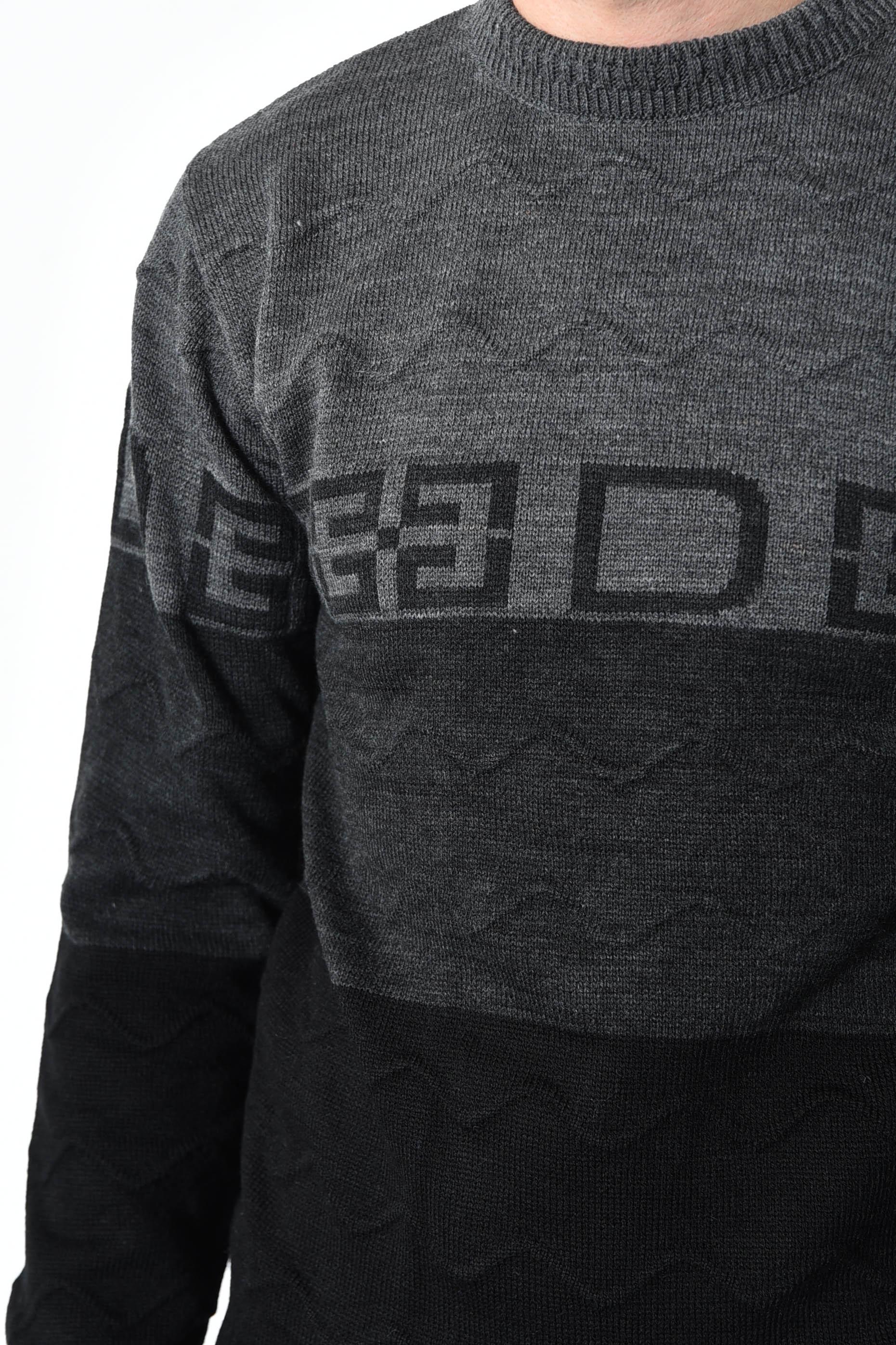 Свитер мужской L Темно-серый (172545) - фото 4 Свитер мужской L Темно-серый (172545) - фото 4