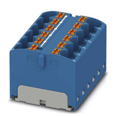 Розподільний блок Phoenix Contact PTFIX 12X4 BU 450В 32A Push-in Синій (3273814)