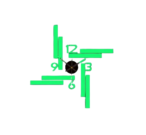 Часы настенные DIY с цифрами и элементами люминесцентные 50 см (6822)