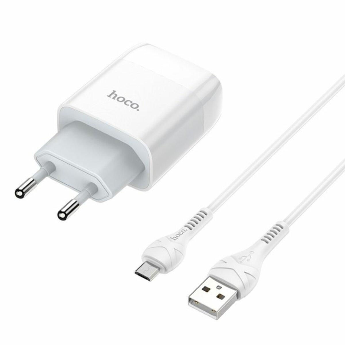 Зарядное устройство для телефонов Hoco C72A Micro-USB 1 м White (155706a4)