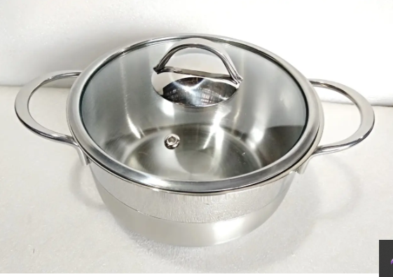 Каструля зі cкляною кришкою OMS з нержавіючої сталі для газу і індукціі 5,7 л (2050-5.7) - фото 5 Каструля зі cкляною кришкою OMS з нержавіючої сталі для газу і індукціі 5,7 л (2050-5.7) - фото 5