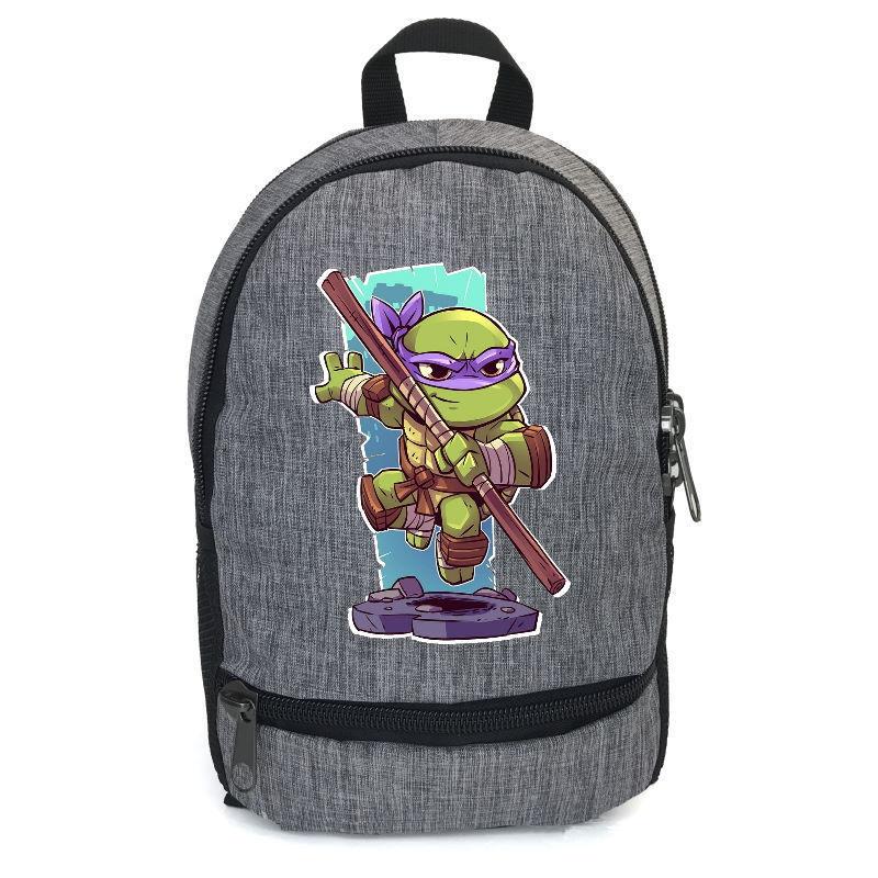 Школьный рюкзак Cappuccino Toys turtle-08 ninja с принтом Черепашки ниндзя 12,5 л Серый (1381809907)