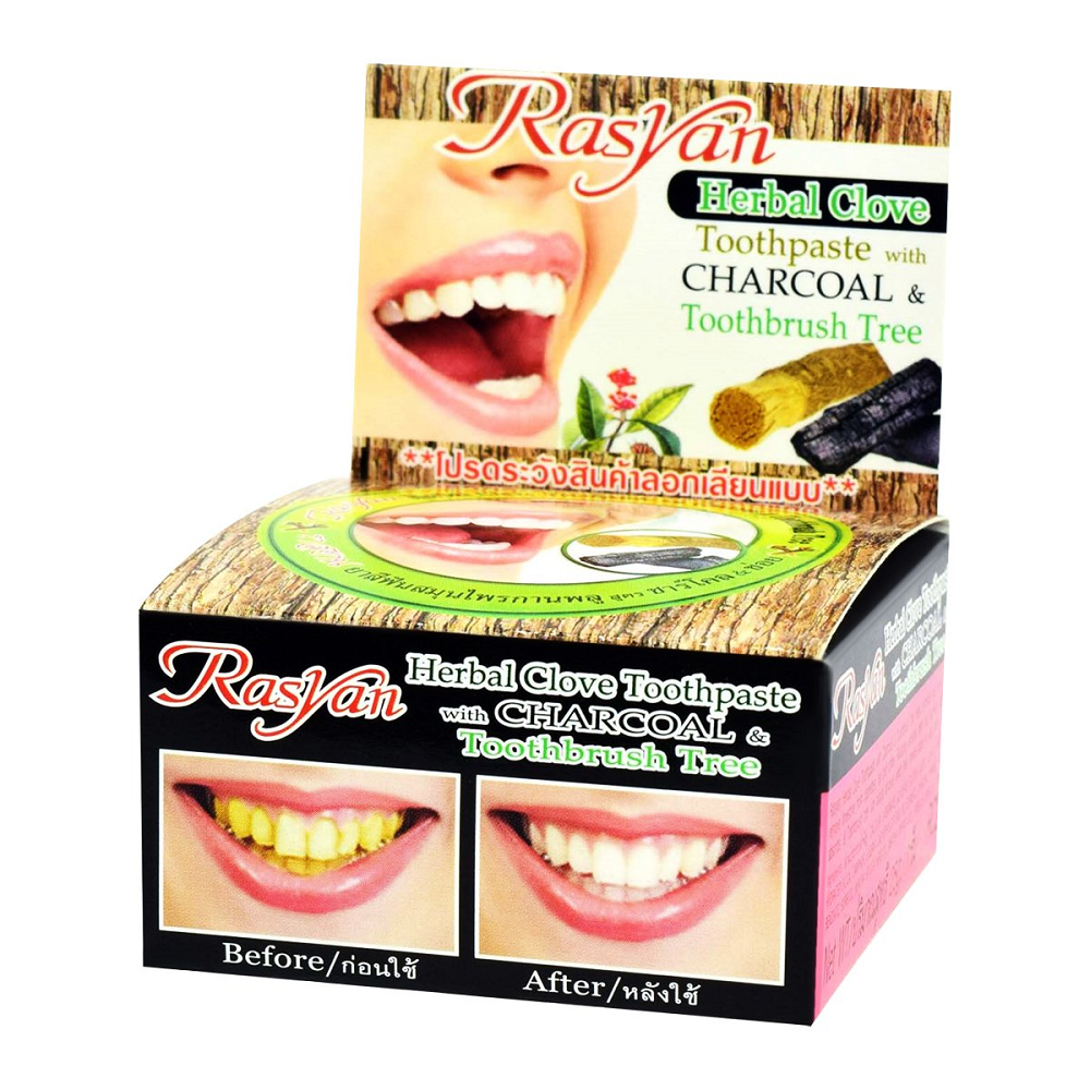 Зубна паста ISME Rasyan з вугіллям і корою Хой 25 г (8859269002377)