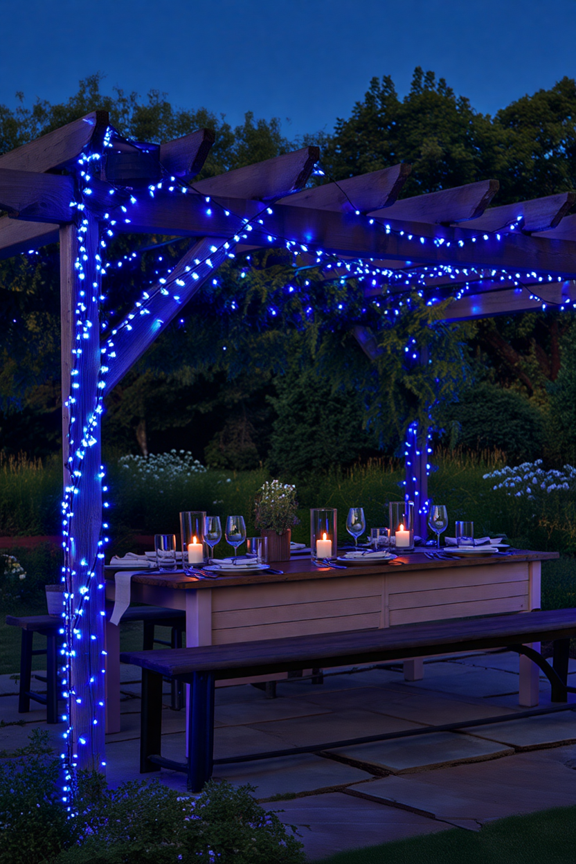 Гирлянда уличная SB300L30MBBL 30 м 300 LED с солнечной батареей Черный/Синий (29912706)