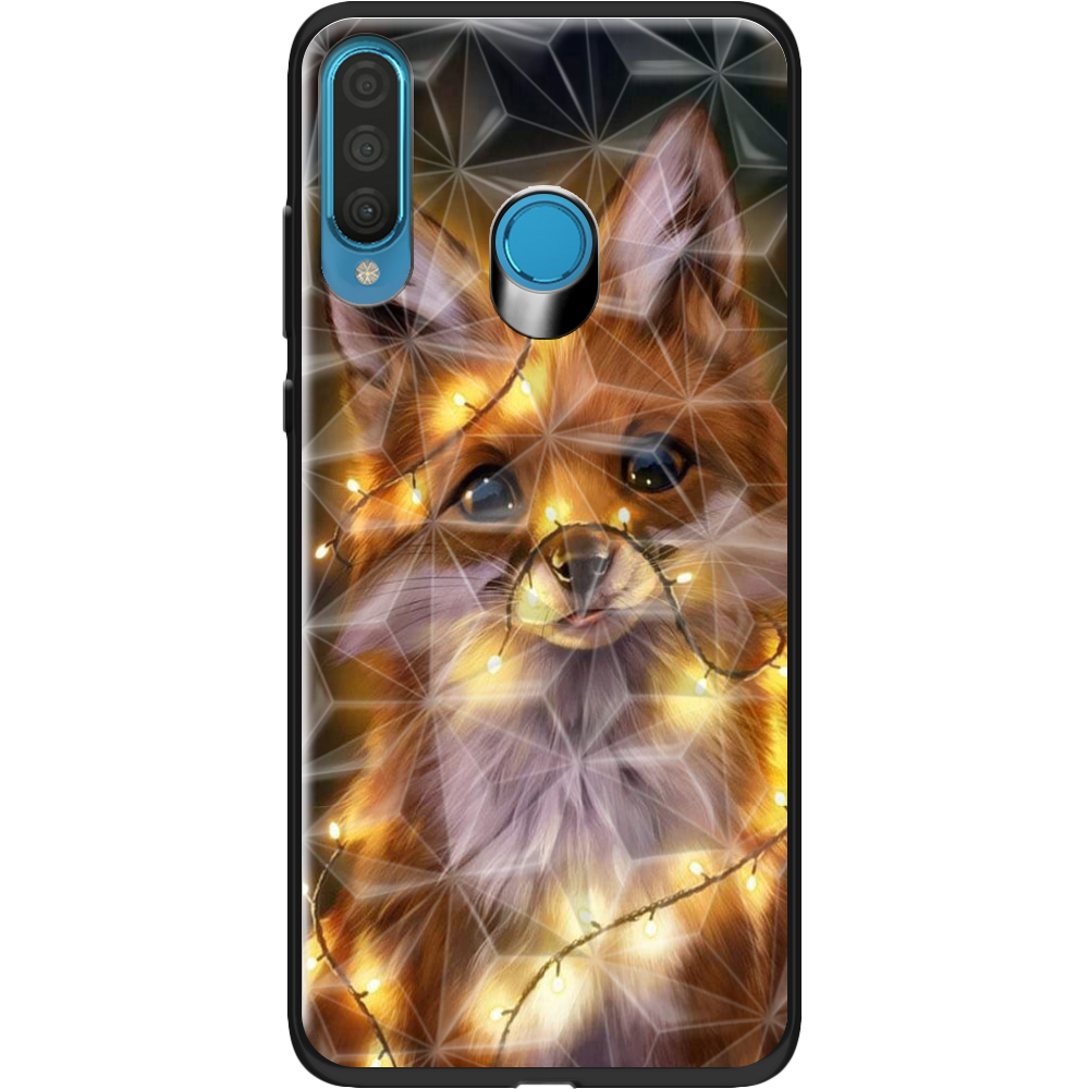 Чохол Boxface Huawei P30 Lite Різдвяна Лисичка Чорний силікон із призмою (36871-up2399-37851)