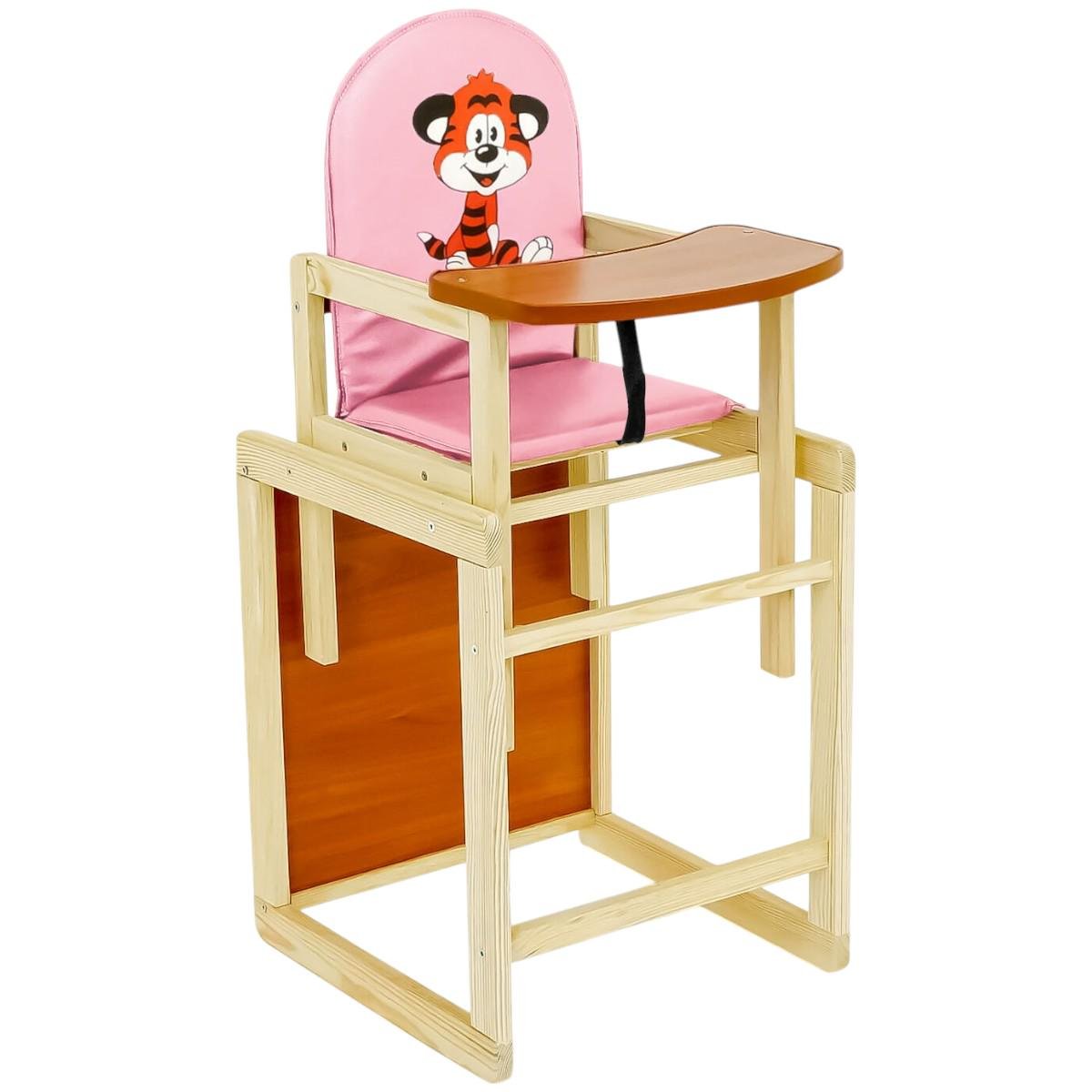 Стульчик для кормления Мася Тигр Розовый (№2033) Стульчик для кормления Мася Тигр Розовый (№2033)