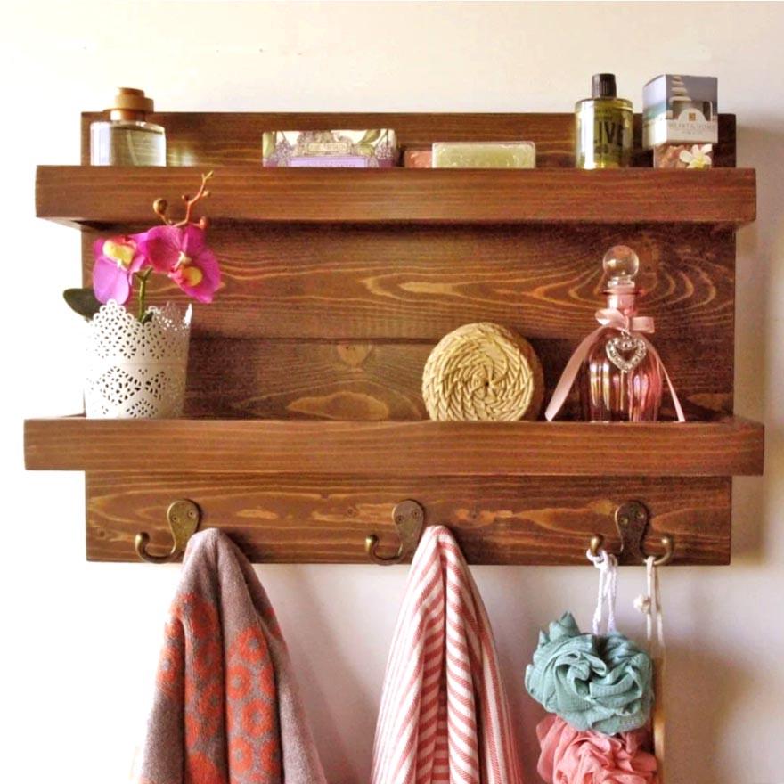 Полка для ванной из дерева Висмар Латте (ВНП/009616) Полка для ванной из дерева Висмар Латте (ВНП/009616)