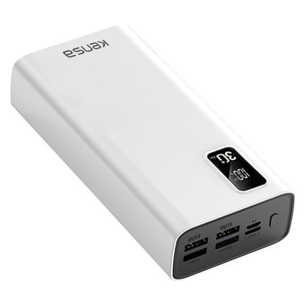 Повербанк Kensa KP-54 30000 mAh 4 USB 5 В/2.1 А White