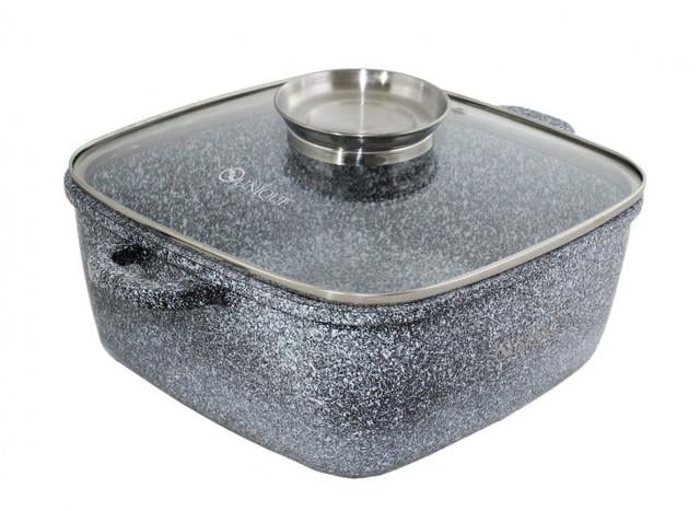 Казан квадратний з мармуровим покриттям Unique Un-5207