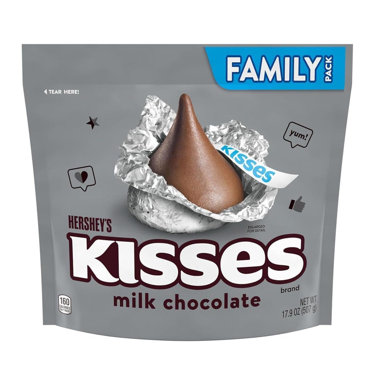 Шоколадні цукерки Hershey's Kisses Milk Chocolate 507 г (3117108402)