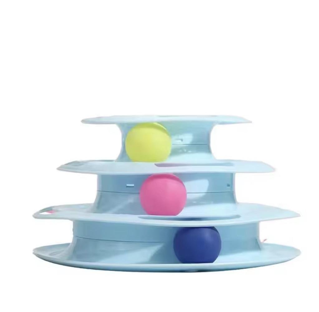 Игрушка для кошек и кошек Башня с шариками 3 уровня Tower of Tracks Оранжевый/Голубой Игрушка для кошек и кошек Башня с шариками 3 уровня Tower of Tracks Оранжевый/Голубой
