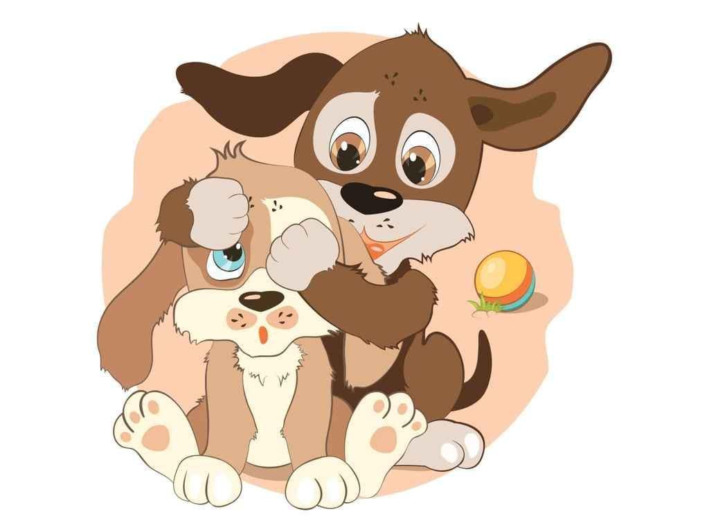 Картина по номерам Strateg Щенки играют в прятки 30х30 см (ES168)