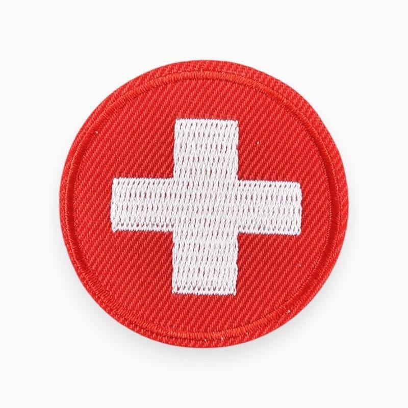 Термоаппликация Medical cross вышитая 4,6х4,6 см 1 шт. Красно-белый (АК4646к57)