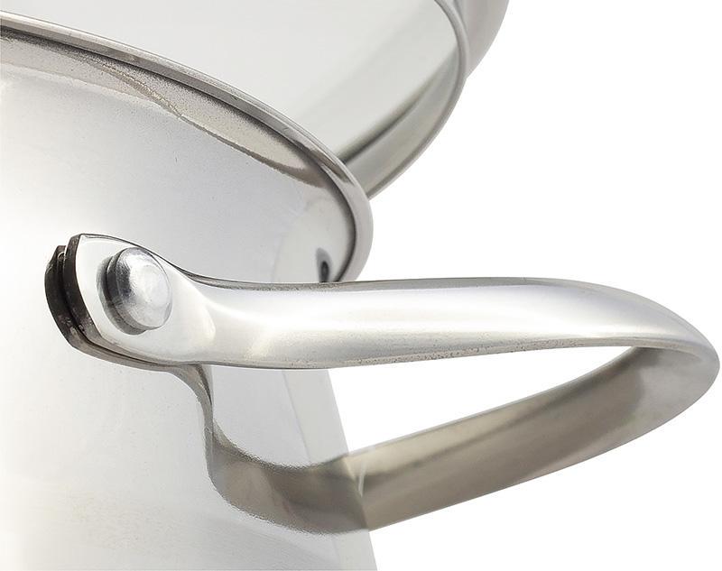 Набір каструль Kamille Fine Silver Pen з нержавіючої сталі зі скляними кришками 2,1/3,7л/ 6,1 л - фото 3