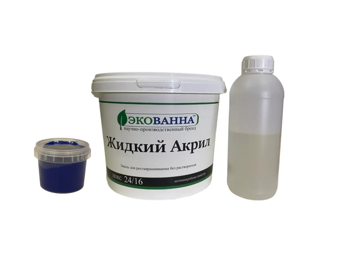 Акрил наливной жидкий ЭкоВанна для реставрации ванн 1,7 м Синий (14963103)