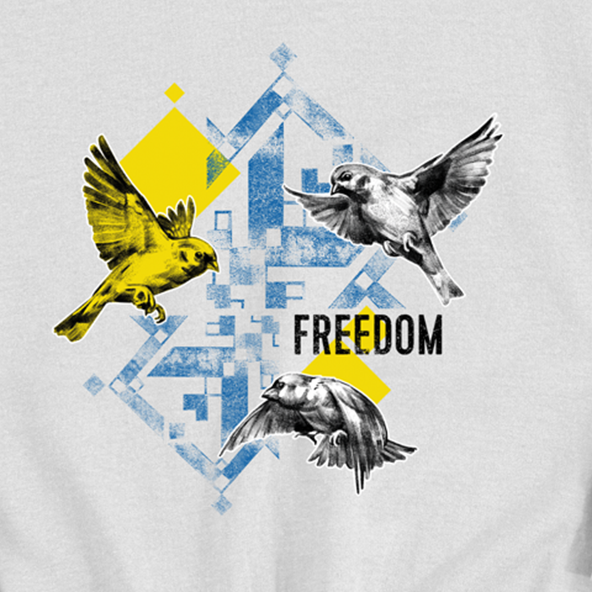 Свитшот унисекс UFree Shop с рисунком FREEDOM L Белый (S-0048-1-L) - фото 2