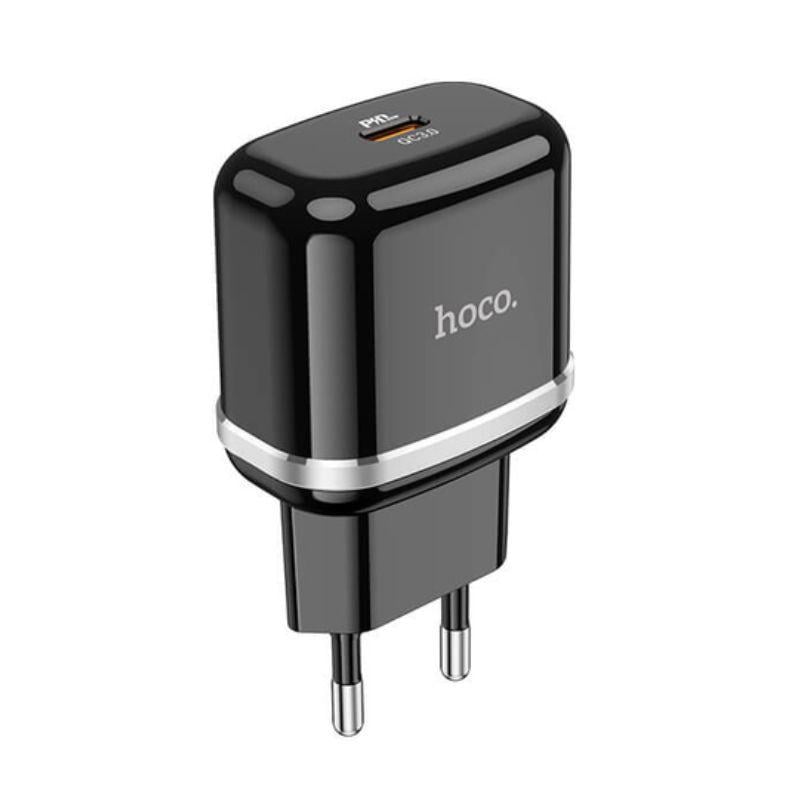 Зарядное устройство Hoco Victorious 20W 3A Type-C PD QC с одним портом Черный (N24)
