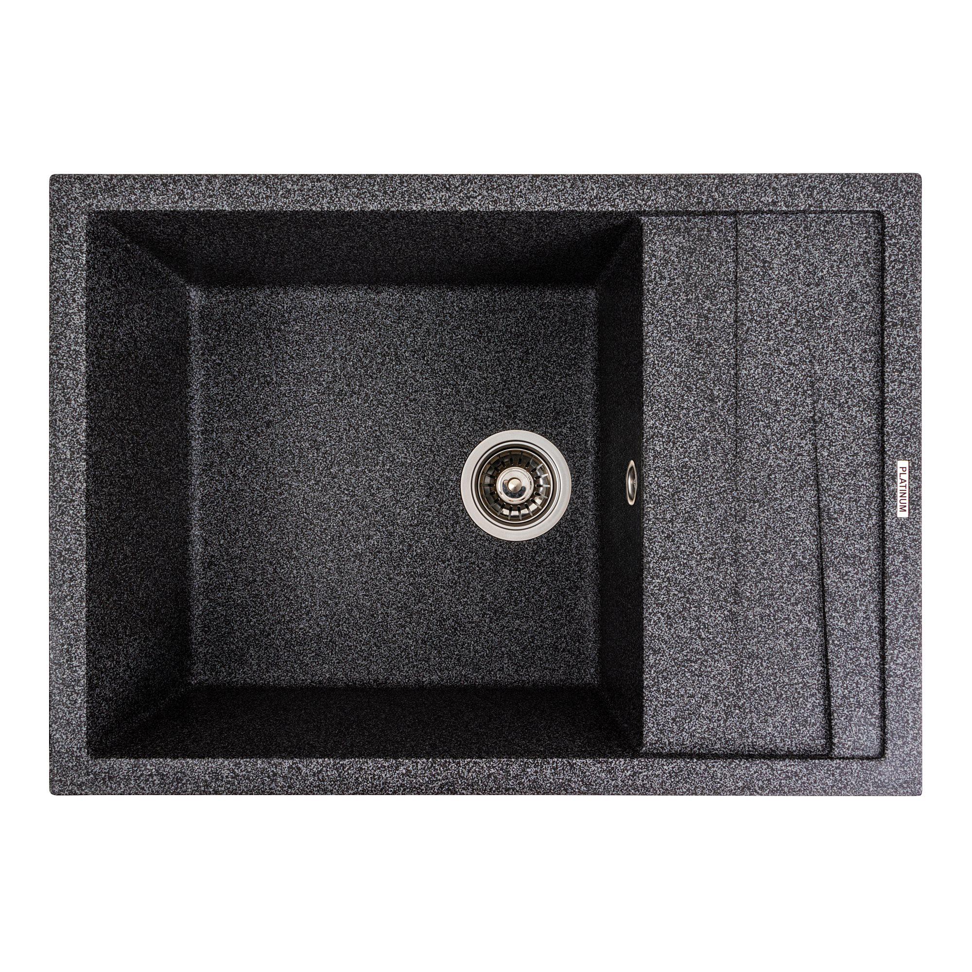 Мойка кухонная гранитная 7050 Cascada Platinum матовая Графитовый - фото 1