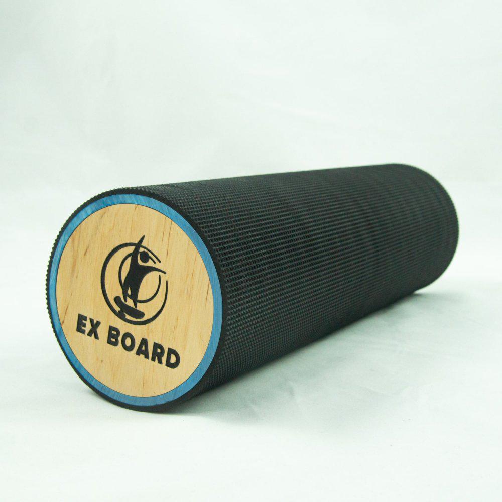 Балансборд Ex-board Easy чорний у гумі валик 13 см (ex016) - фото 4