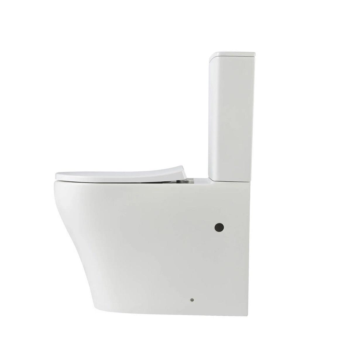 Унітаз безободковий підлоговий Qtap Virgo Ultra Quiet з сидінням Soft-close White (QT18226092AW) - фото 3